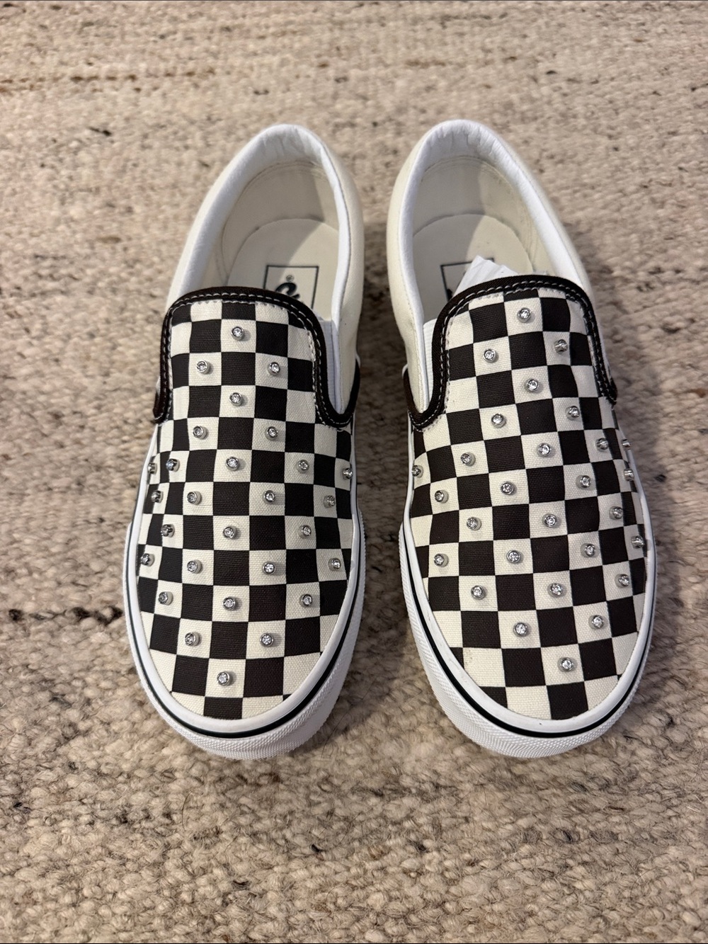 Vans Classic Slip On Sneaker Brown/White- women’s 7.5